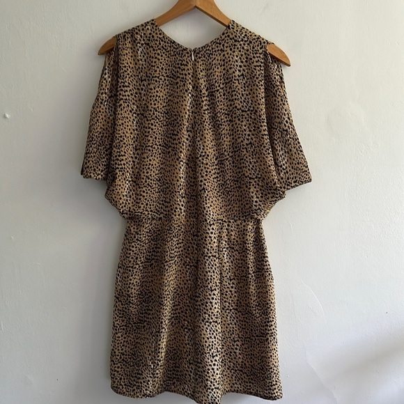 WREN 100% silk leopard print mini dress size Small - Picture 1 of 12